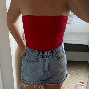 red free people tube top